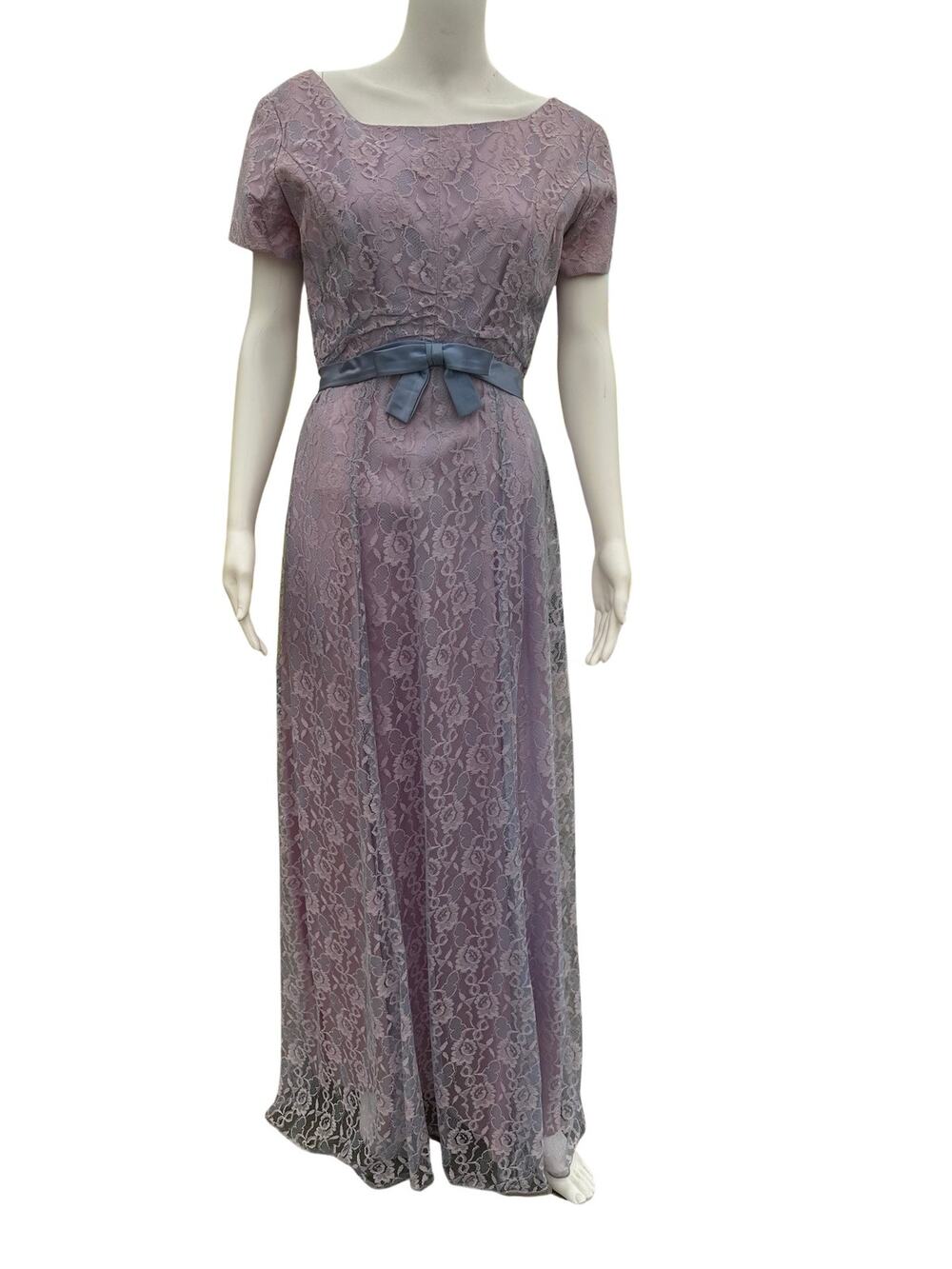 Purple Emma Domb 60s Maxi Dress Small